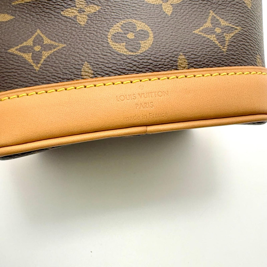 Louis Vuitton Nano Noe Monogram Shoulder Bag Canvas Dark Brown — view 6