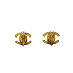 Chanel With Rice 96P Vintage CC Logo Earrings Ear Cuff Gold — view 6