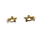 Chanel With Rice 96P Vintage CC Logo Earrings Ear Cuff Gold — view 4
