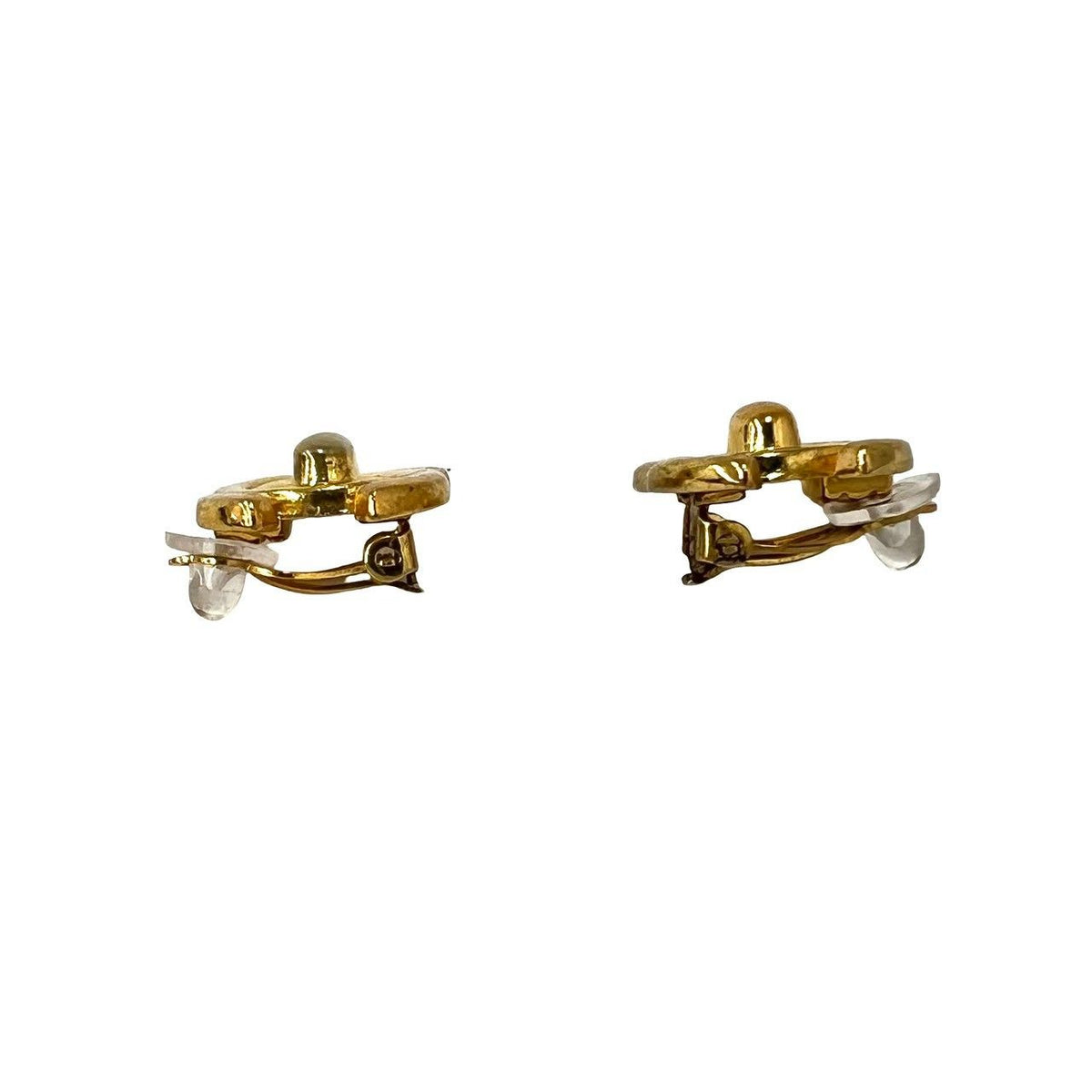 Chanel With Rice 96P Vintage CC Logo Earrings Ear Cuff Gold — view 4