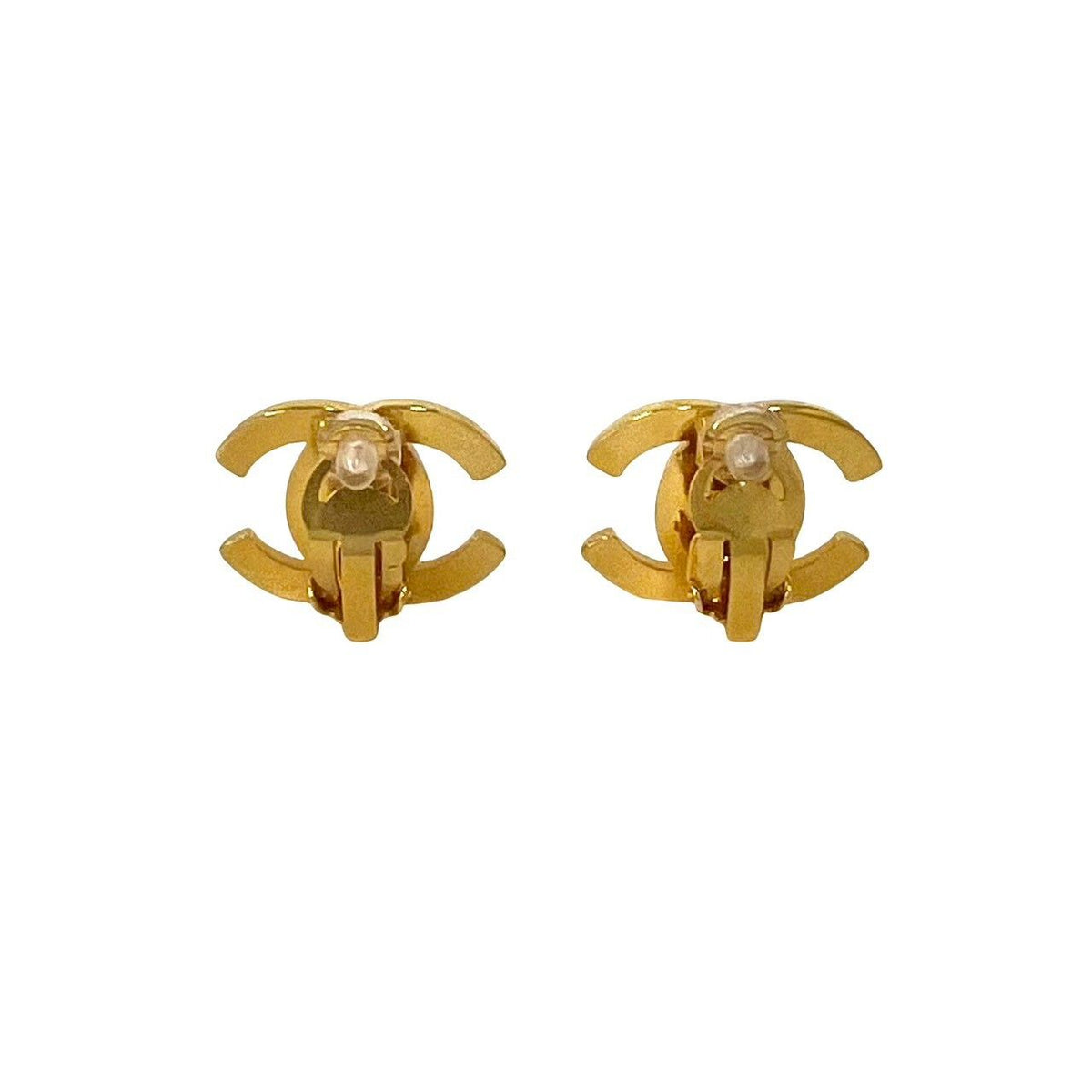 Chanel With Rice 95A Vintage CC Logo Earrings Ear Cuff Gold — view 5