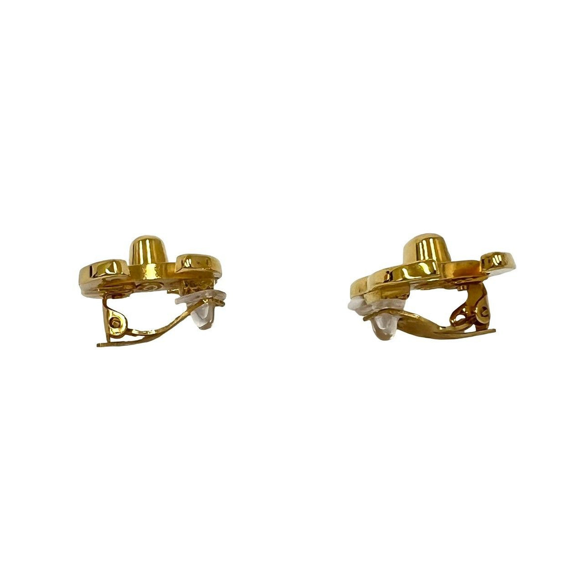 Chanel With Rice 95A Vintage CC Logo Earrings Ear Cuff Gold — view 4