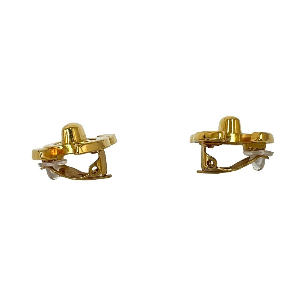 Chanel With Rice 95A Vintage CC Logo Earrings Ear Cuff Gold — view 3