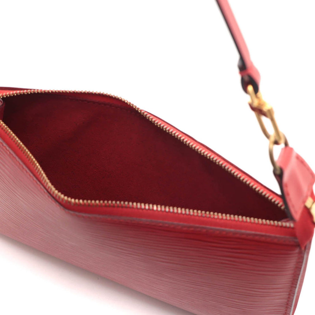 Louis Vuitton Pochette Accessoires Epi Castilian Red Pouch — view 8
