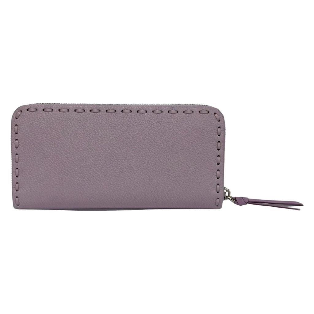 Fendi Wallet Selleria Peekaboo Purple Zip Around Leather — view 2