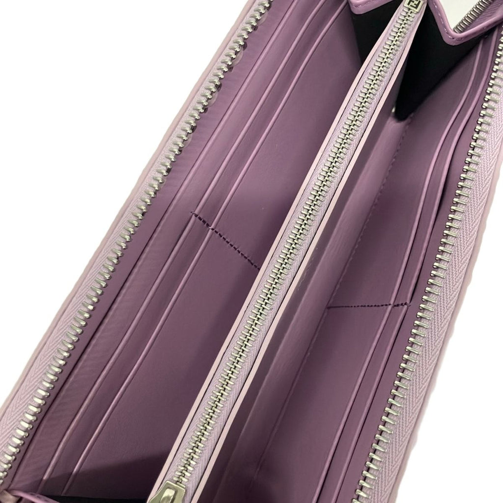 Fendi Wallet Selleria Peekaboo Purple Zip Around Leather — view 3