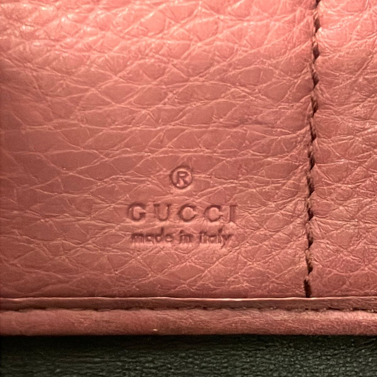 Gucci Wallet Soho Pink Beige Zip Around Leather — view 5