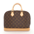 Louis Vuitton Handbag Alma PM Brown Monogram Canvas Vachetta Leather Gold