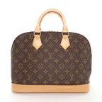 Louis Vuitton Handbag Alma PM Brown Monogram Canvas Vachetta Leather Gold