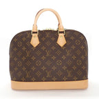 Louis Vuitton Handbag Alma PM Brown Monogram Canvas Vachetta Leather Gold — view 2