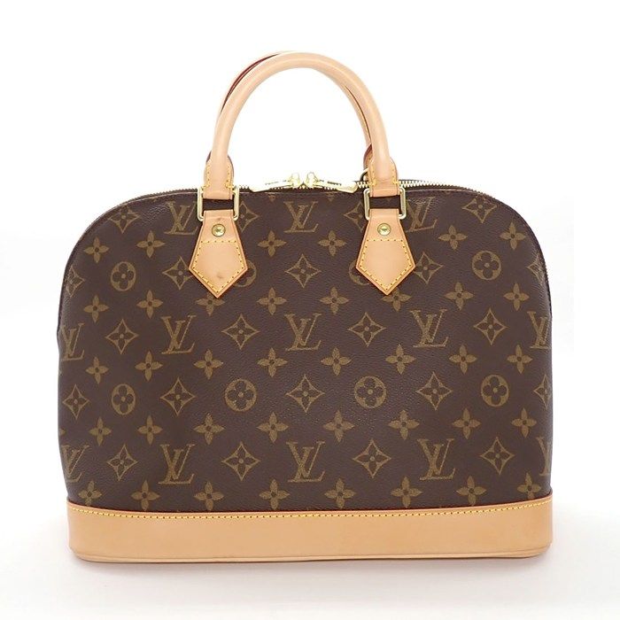 Louis Vuitton Handbag Alma PM Brown Monogram Canvas Vachetta Leather Gold — view 2