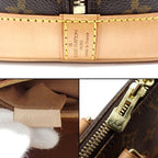 Louis Vuitton Handbag Alma PM Brown Monogram Canvas Vachetta Leather Gold — view 6