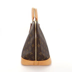 Louis Vuitton Handbag Alma PM Brown Monogram Canvas Vachetta Leather Gold — view 3