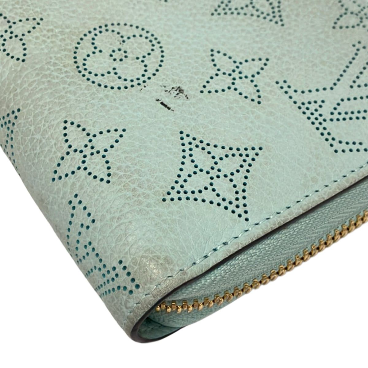 Louis Vuitton Wallet Mahina Zippy Mineral Blue Leather Cowhide — view 7