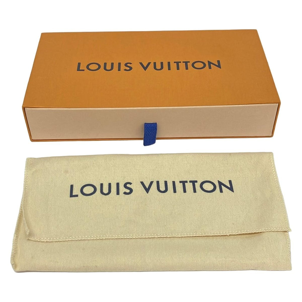Louis Vuitton Wallet Mahina Zippy Mineral Blue Leather Cowhide — view 6