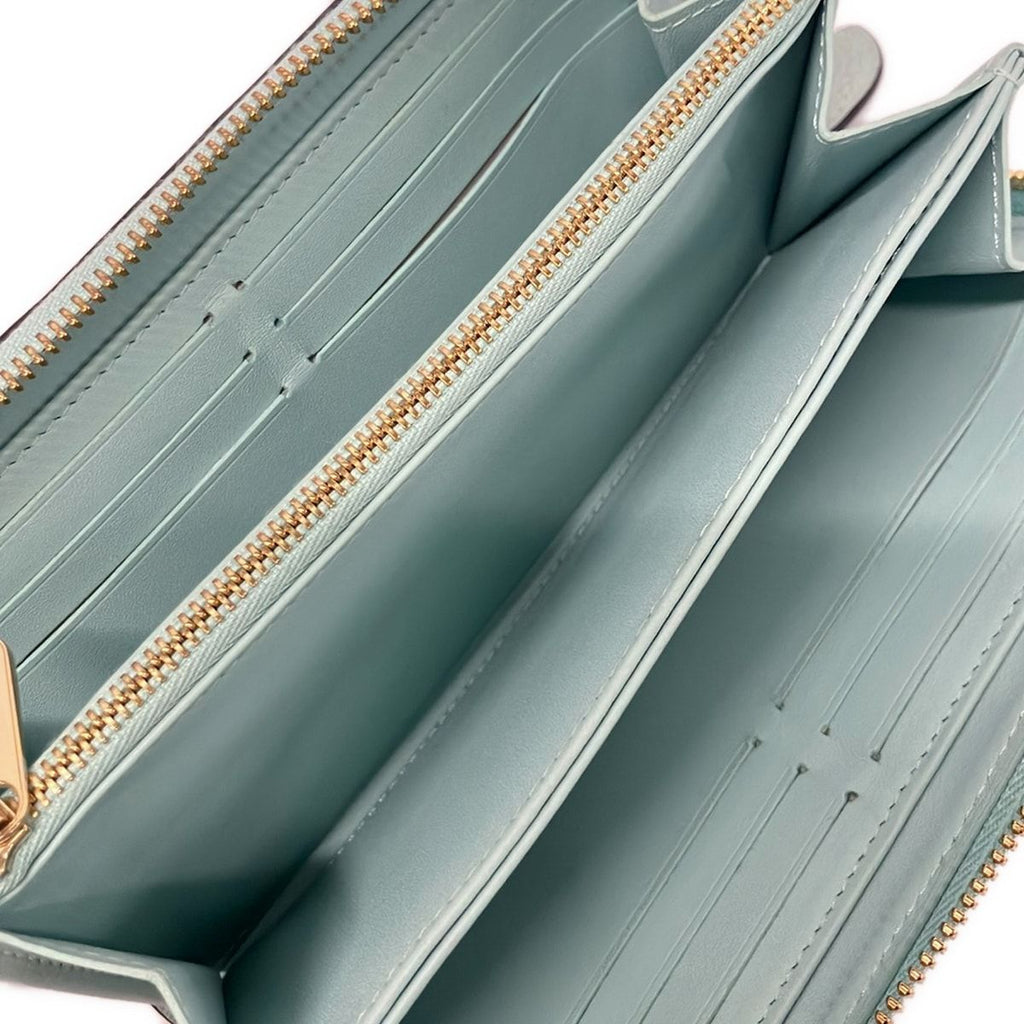 Louis Vuitton Wallet Mahina Zippy Mineral Blue Leather Cowhide — view 3