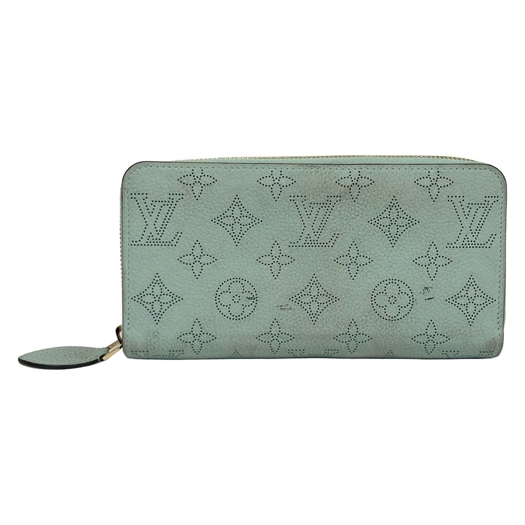 Louis Vuitton Wallet Mahina Zippy Mineral Blue Leather Cowhide