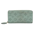 Louis Vuitton Wallet Mahina Zippy Mineral Blue Leather Cowhide