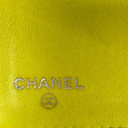 Chanel Trifold Wallet Quilted Black Yellow Lambskin — view 5