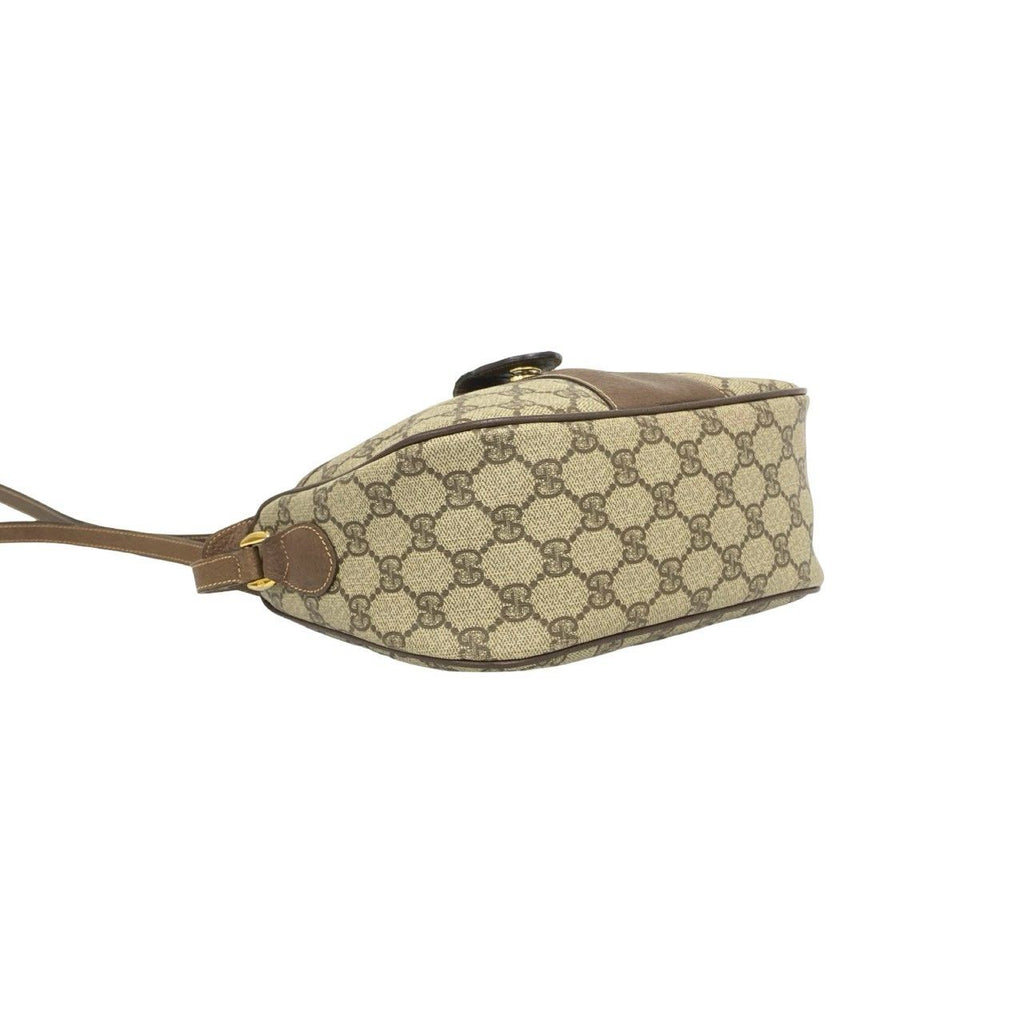 Gucci Vintage Sherry Line GG Logo Pattern Leather Shoulder Bag Pochette Brown — view 7