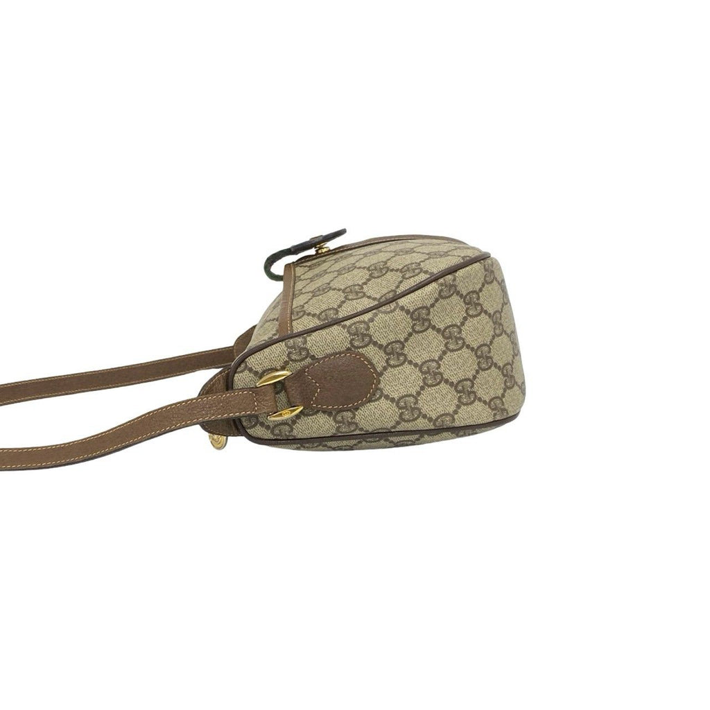 Gucci Vintage Sherry Line GG Logo Pattern Leather Shoulder Bag Pochette Brown — view 5