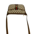 Gucci Vintage Sherry Line GG Logo Pattern Leather Shoulder Bag Pochette Brown — view 4