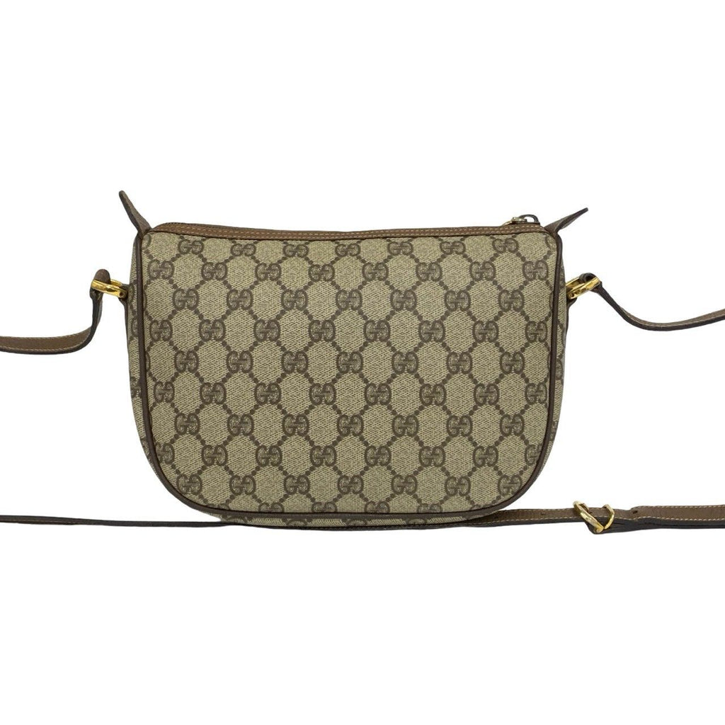 Gucci Vintage Sherry Line GG Logo Pattern Leather Shoulder Bag Pochette Brown — view 2