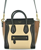 Celine Leather Luggage Nano Shopper Handbag