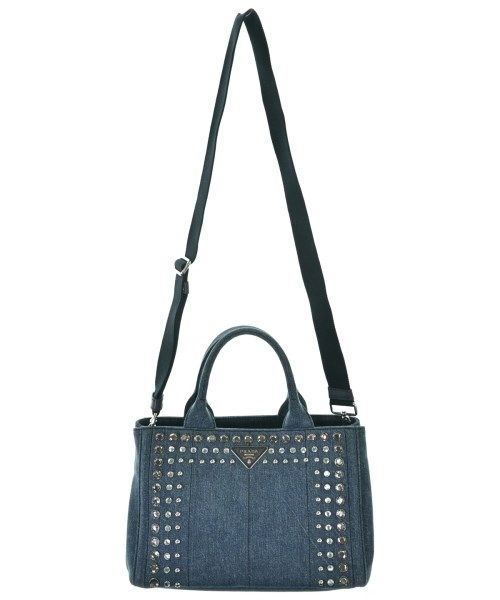 Prada Denim 2-Way Canapa Tote Bag — view 3