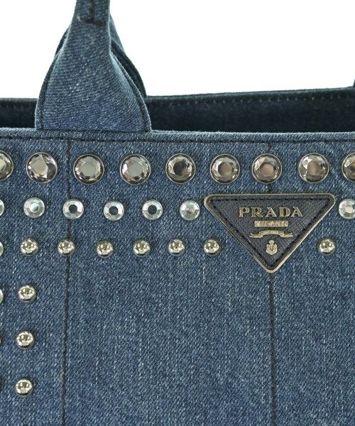 Prada Denim 2-Way Canapa Tote Bag — view 8