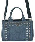 Prada Denim 2-Way Canapa Tote Bag