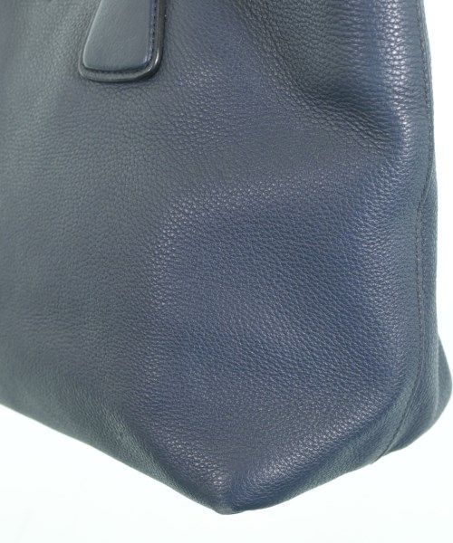Prada Leather Tote Bag Navy — view 8