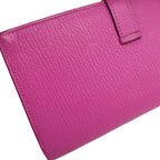 Hermes Wallet Bearn Soufflet Chevre Mysore Magnolia Silver Purple Bifold — view 8