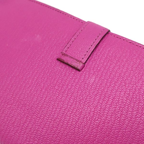 Hermes Wallet Bearn Soufflet Chevre Mysore Magnolia Silver Purple Bifold — view 7