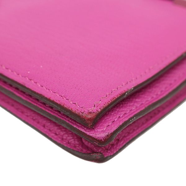 Hermes Wallet Bearn Soufflet Chevre Mysore Magnolia Silver Purple Bifold — view 4