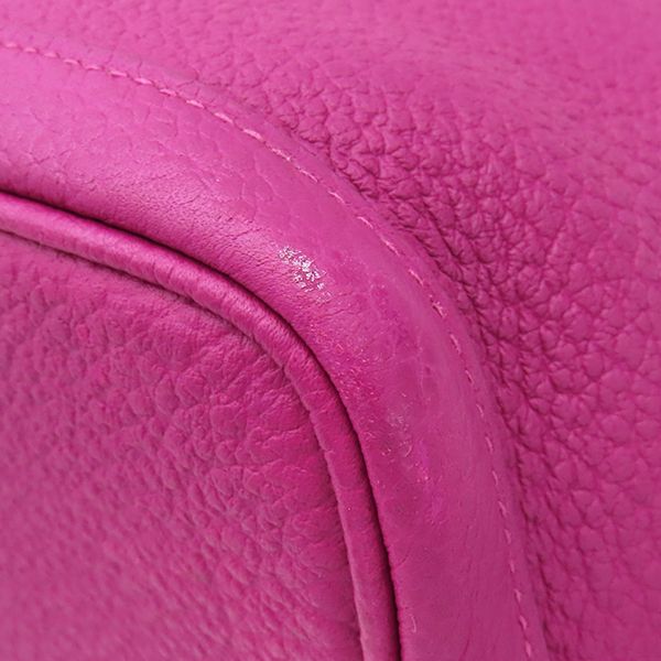 Hermes Tote Bag Garden Party PM 36 Rose Purple Silver Oarleather — view 4
