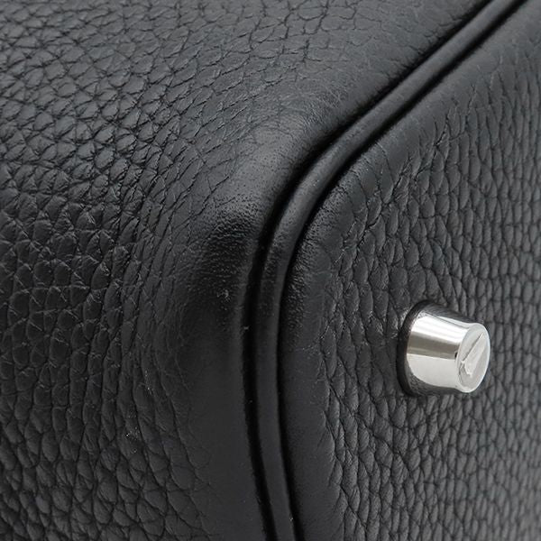 Hermes Handbag Picotin Lock MM 22 Taurillon Clemence Black Silver — view 5