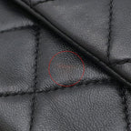 Chanel Shoulder Bag Quilted 20 Chain Lambskin Black Gold CC Logo — view 7