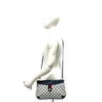Gucci Vintage Sherry Line GG Logo Pattern Leather Shoulder Bag Pochette Navy — view 2