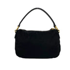 Prada Logo Tessuto Pocono Nylon Leather 2-Way Shoulder Bag Black — view 2