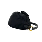 Prada Logo Tessuto Pocono Nylon Leather 2-Way Shoulder Bag Black — view 6