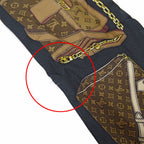 Louis Vuitton Scarf Bandeau Tribute to Silk Black Brown Monogram — view 7