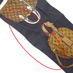 Louis Vuitton Scarf Bandeau Tribute to Silk Black Brown Monogram — view 6