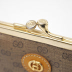 Gucci Vintage Coin Purse GG Kiss Lock Leather — view 5