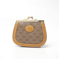 Gucci Vintage Coin Purse GG Kiss Lock Leather