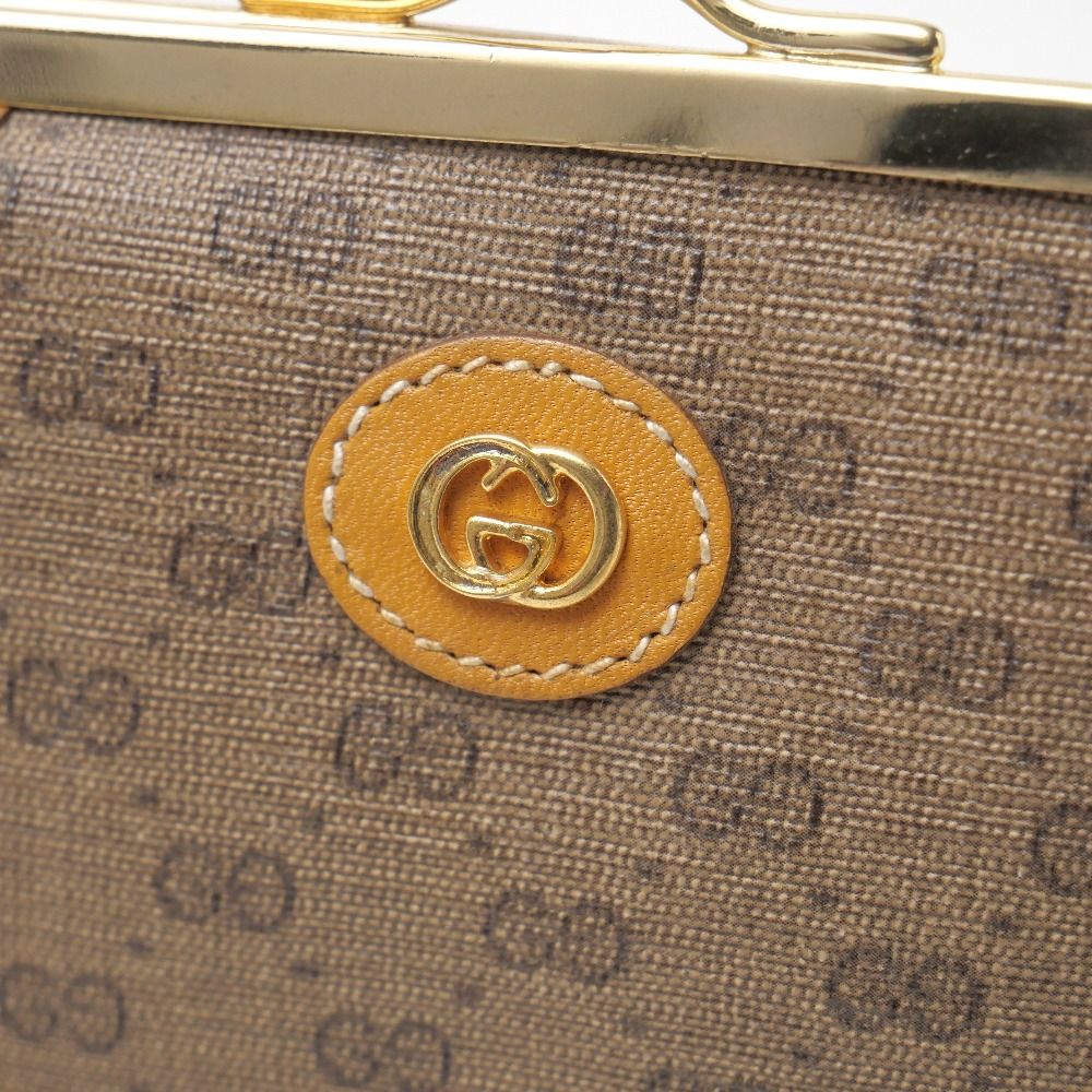 Gucci Vintage Coin Purse GG Kiss Lock Leather — view 4