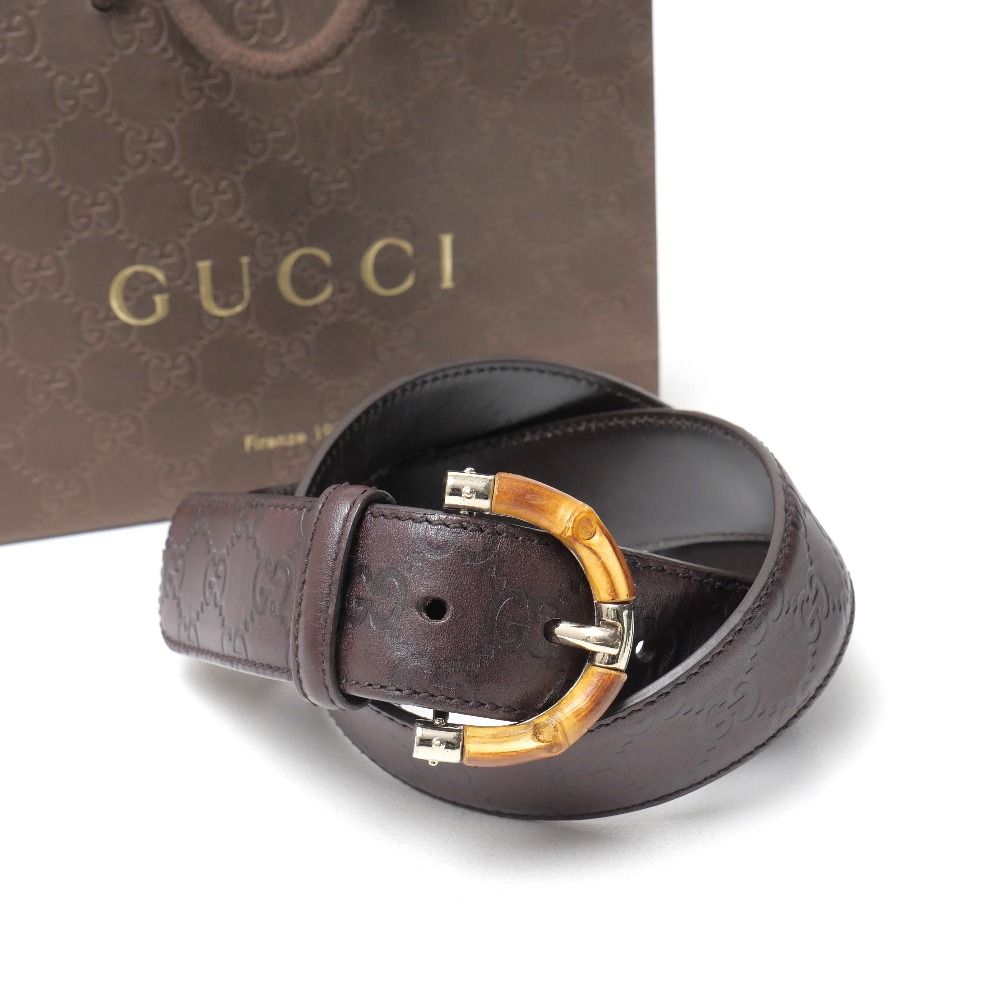 Gucci Belt Guccissima GG Bamboo Leather
