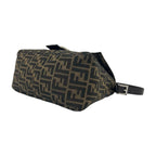 Fendi Mamma Bucket Zucca FF Logo Canvas Leather Semi Bag Brown — view 8