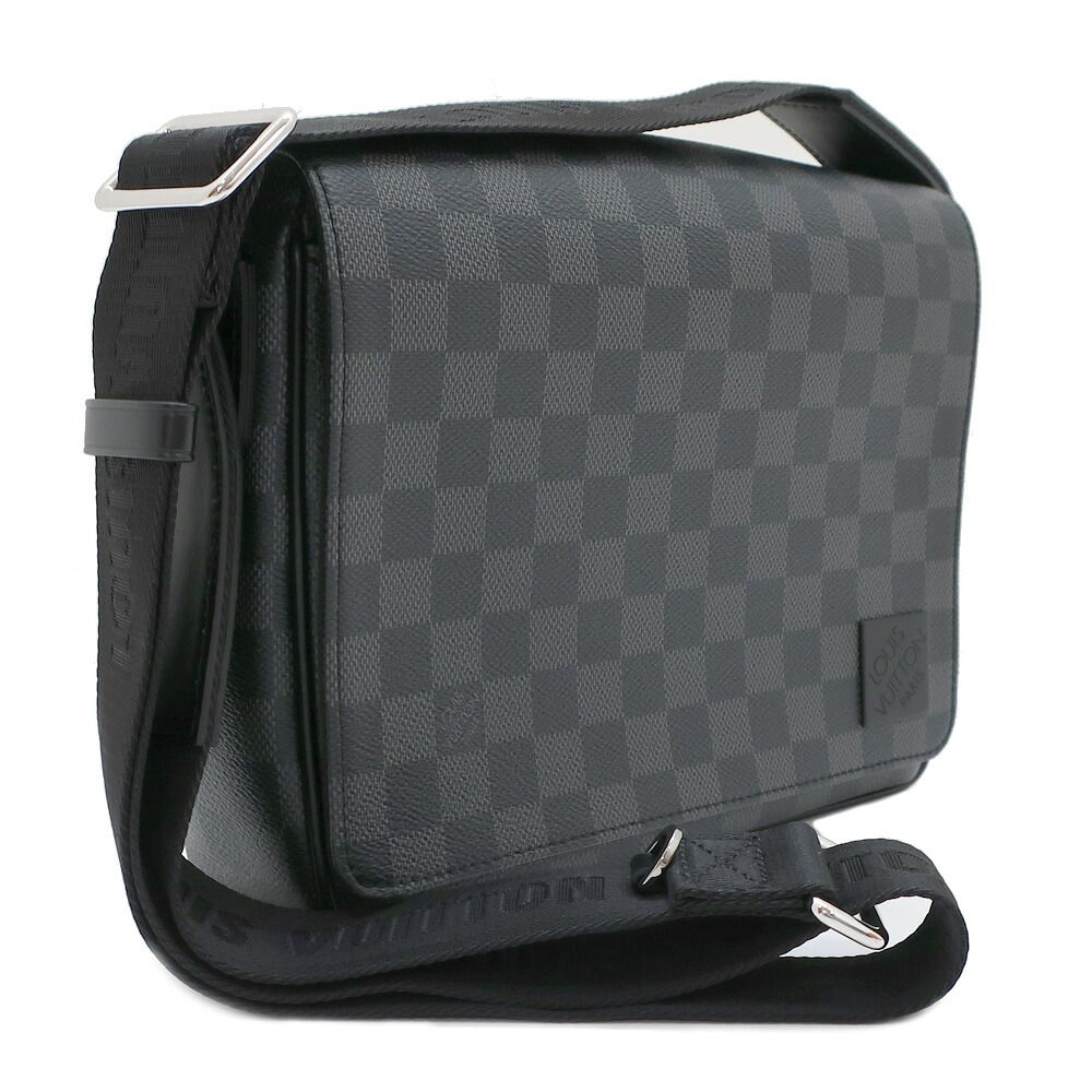 Louis Vuitton District PM Black Damier Graphite Canvas Silver — view 3