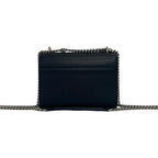 Saint Laurent Paris Sunset YSL Logo Leather 2-Way Shoulder Bag Pochette Black — view 3